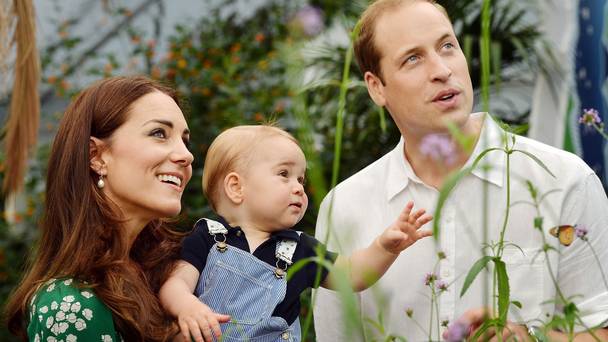 Kate and William with Prince George